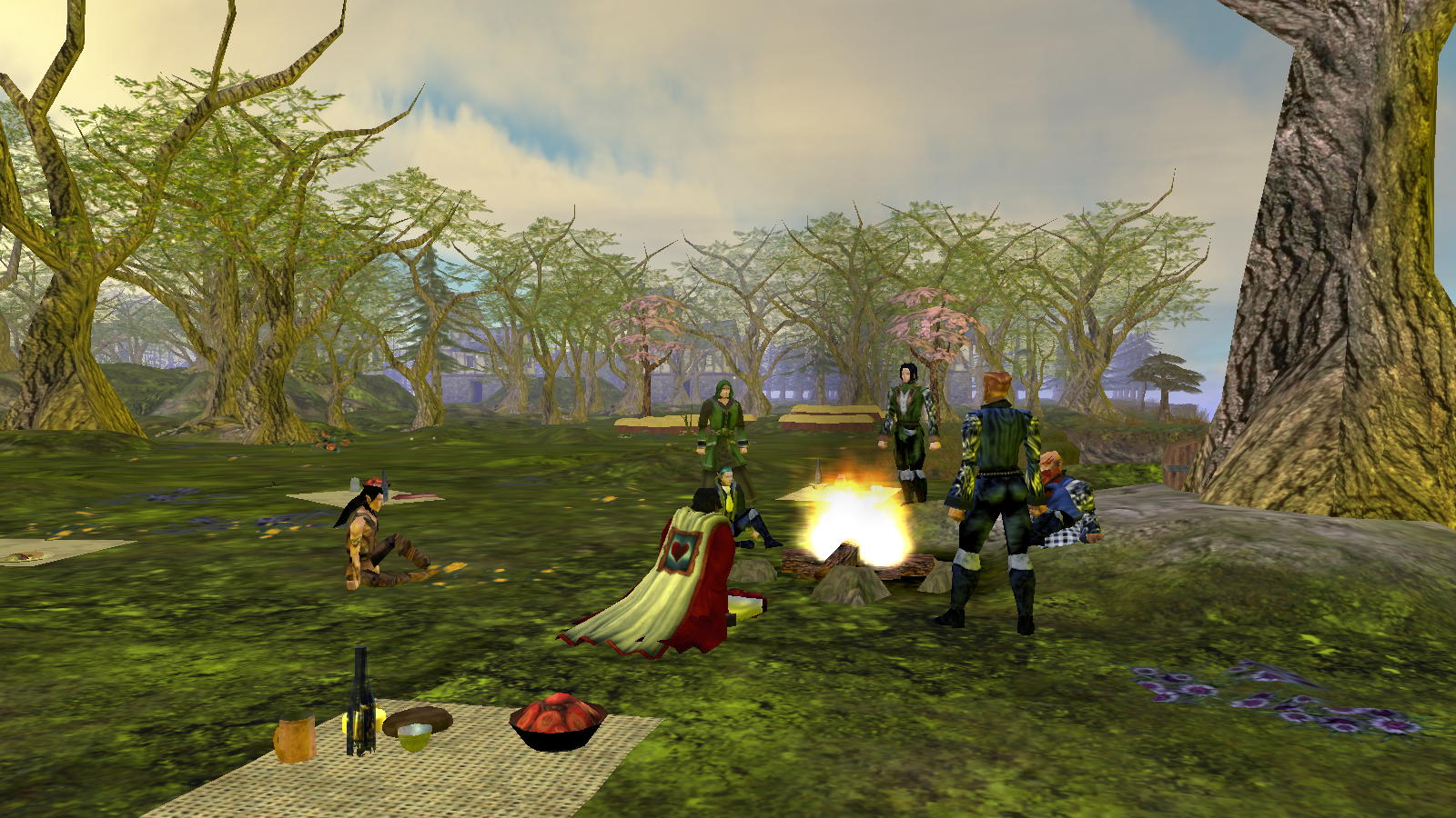 The Men waiting on the Women.