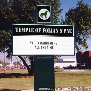 Folian Temple Sign