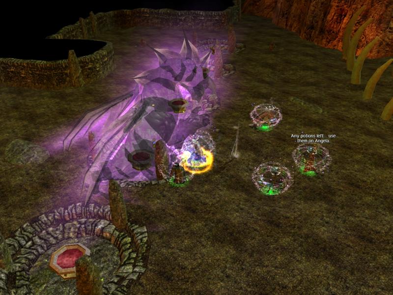 Fighting the strange ghostly dragon thingy...