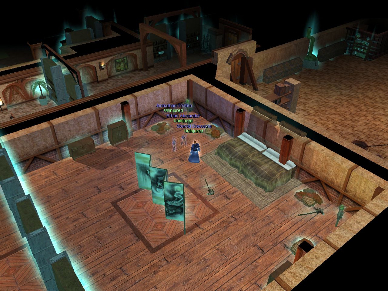 Storold handing a rabbit over to his boys...