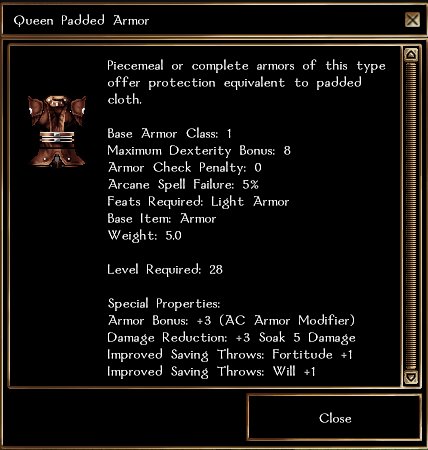 Queen Silk Padded Armor