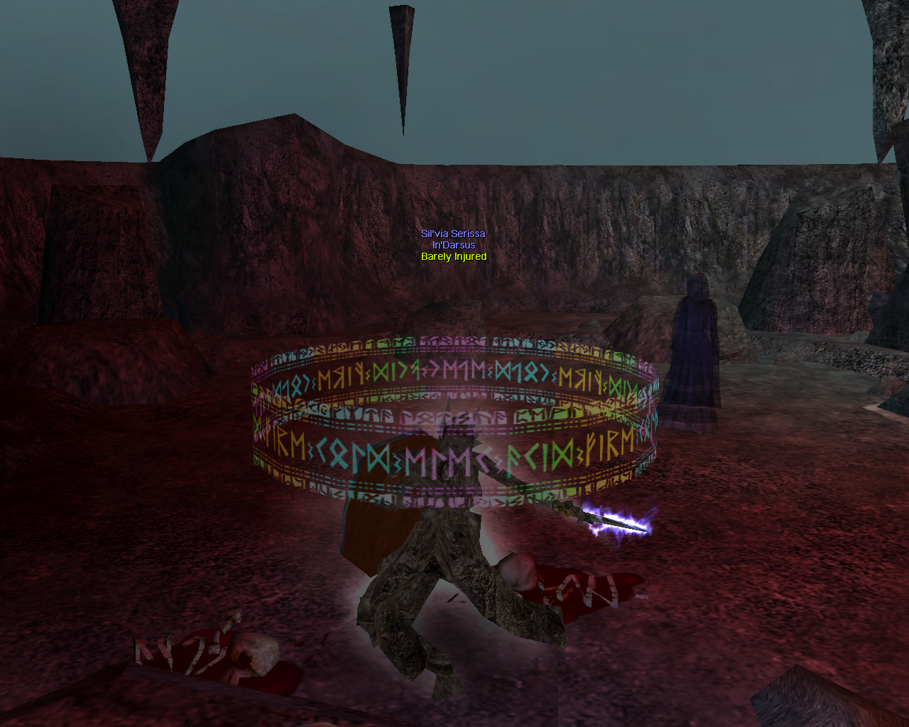 Sil_is_turned_to_a_statue_by_the_evil_gorgon