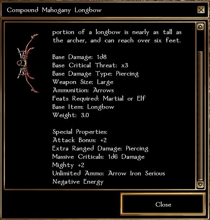 Mahogany Construct Bow - Level 14