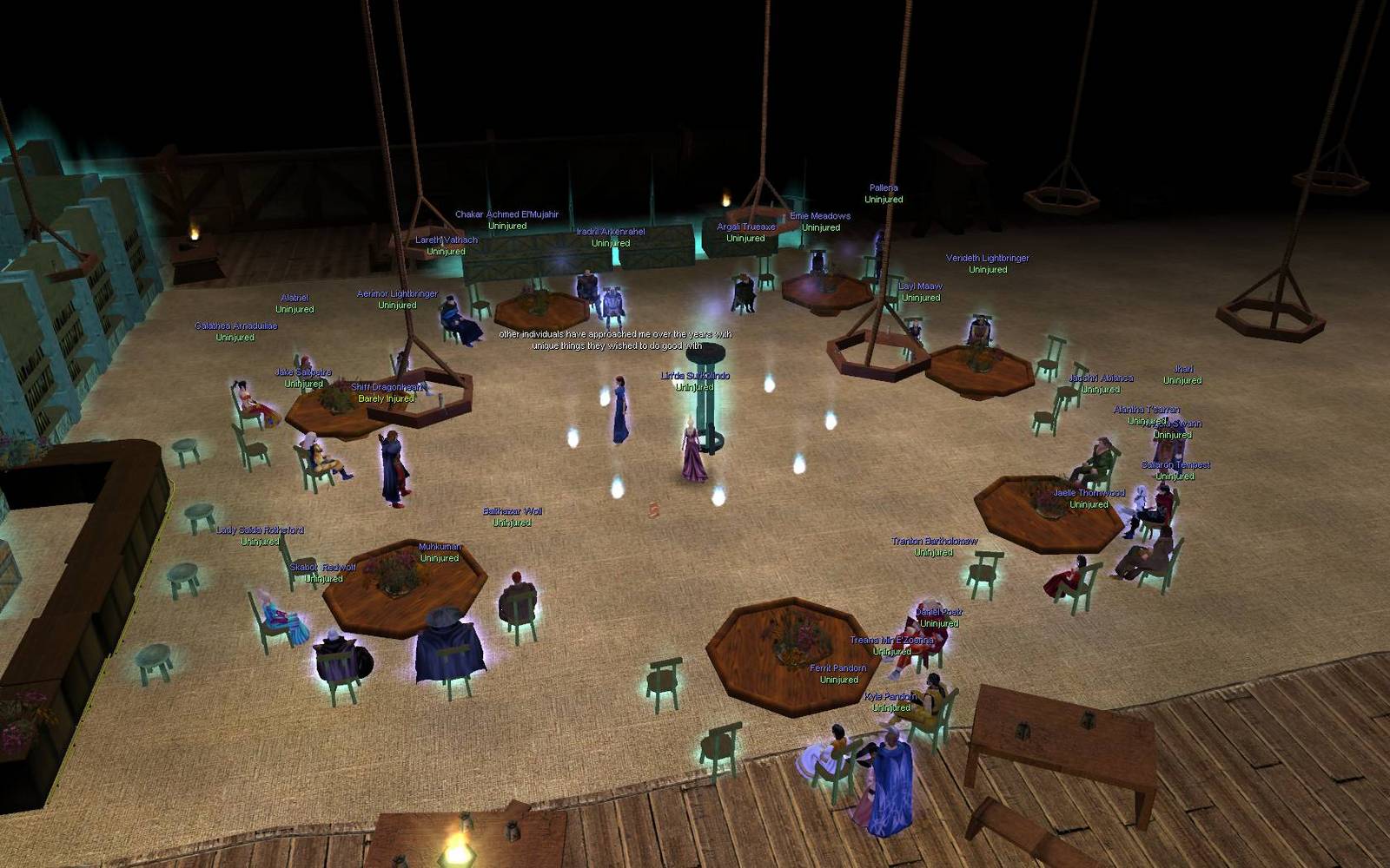 People at the raffle