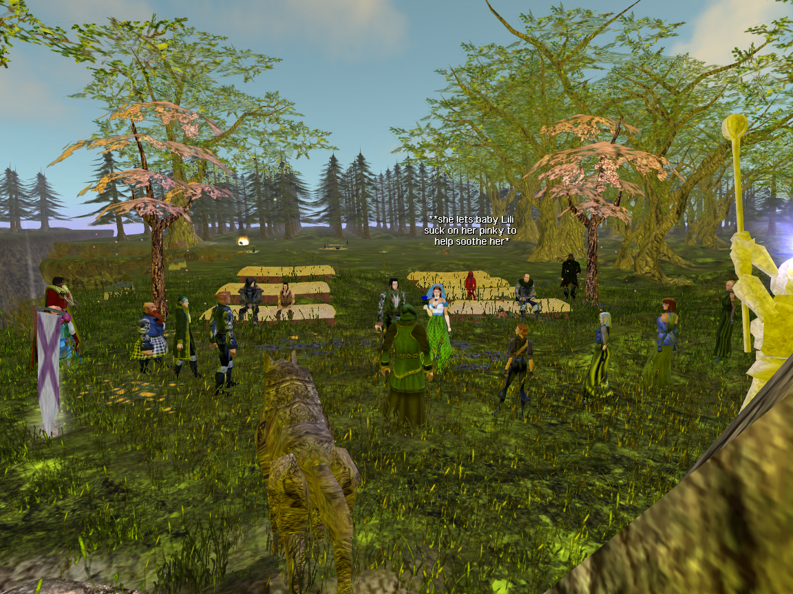 View from the tree, behind the Folian statue