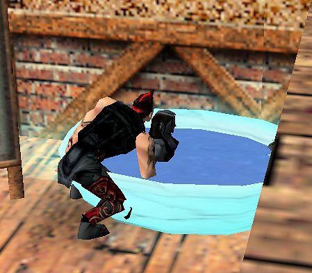 Brian scrubs duchess's back