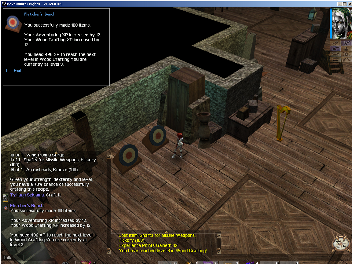 Tyillaan's fletchery training