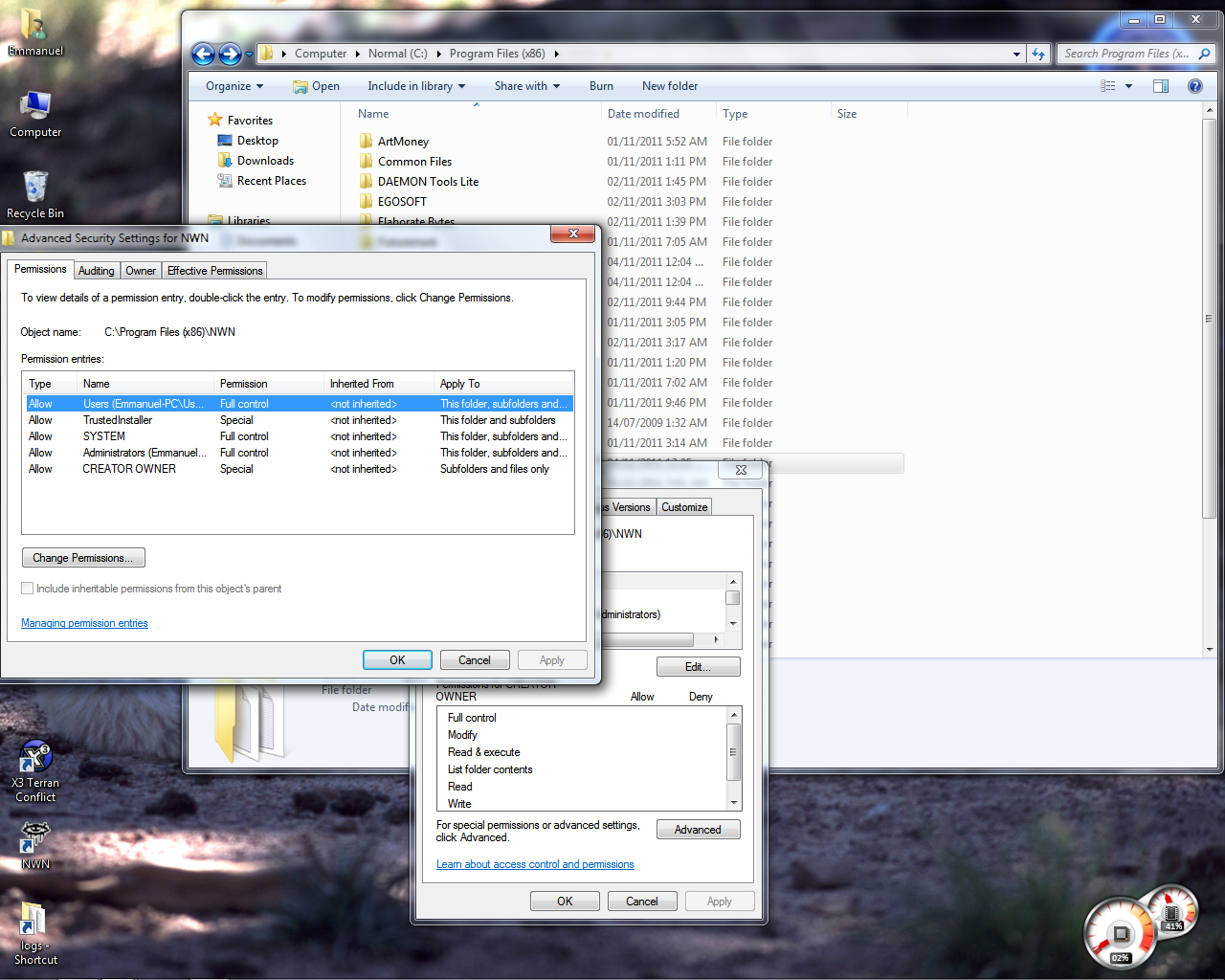 nwn administrative rights
