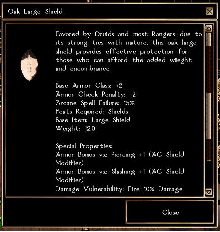 Oak Large shield