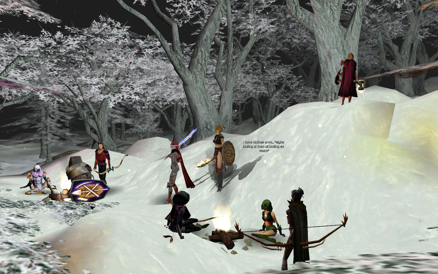 Annwyl & Ygraine in the Ice Marches with friends